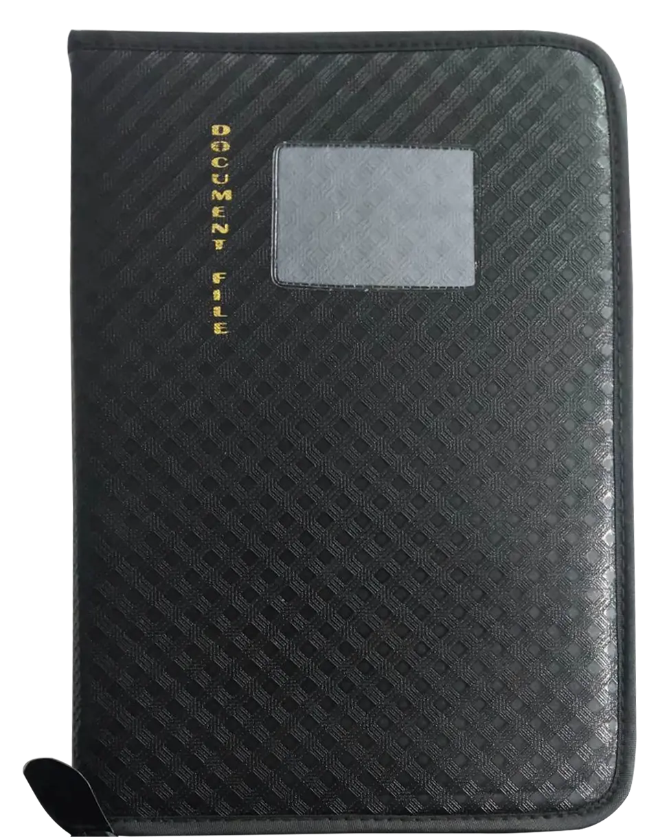 Document Professional File Folders, Document Files Leather - Black 20 Sleeve - UPM ENTER STORE