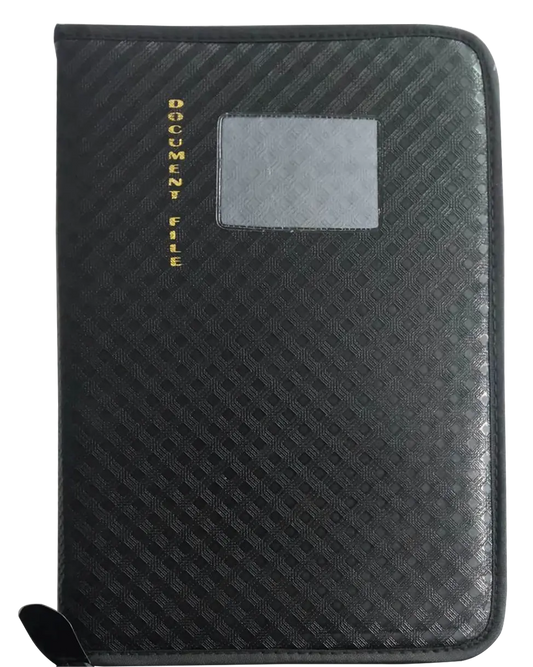 Document Professional File Folders, Document Files Leather - Black 20 Sleeve - UPM ENTER STORE
