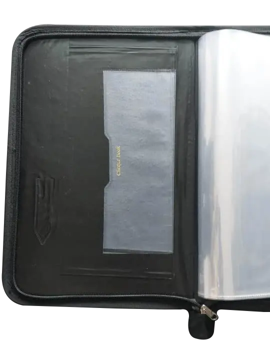 Document Professional File Folders, Document Files Leather - Black 20 Sleeve - UPM ENTER STORE