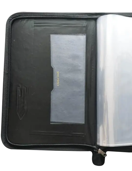 Document Professional File Folders, Document Files Leather - Black 20 Sleeve - UPM ENTER STORE